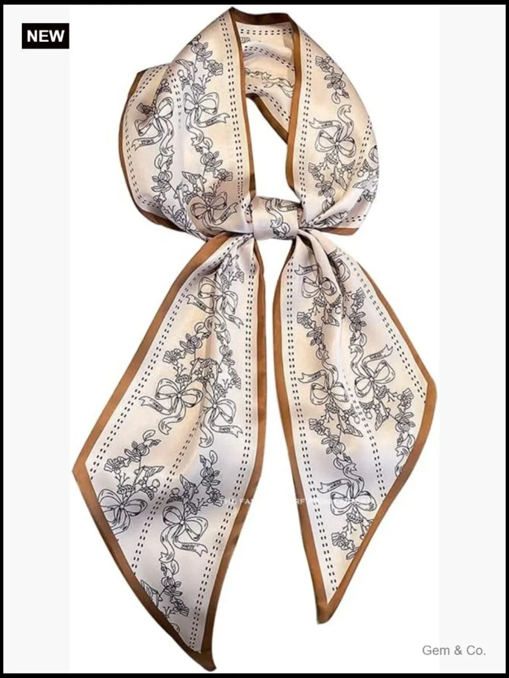 Silk Feeling Satin Hair Scarf Long Square for Women Versatile Head Neck Bag Wrap